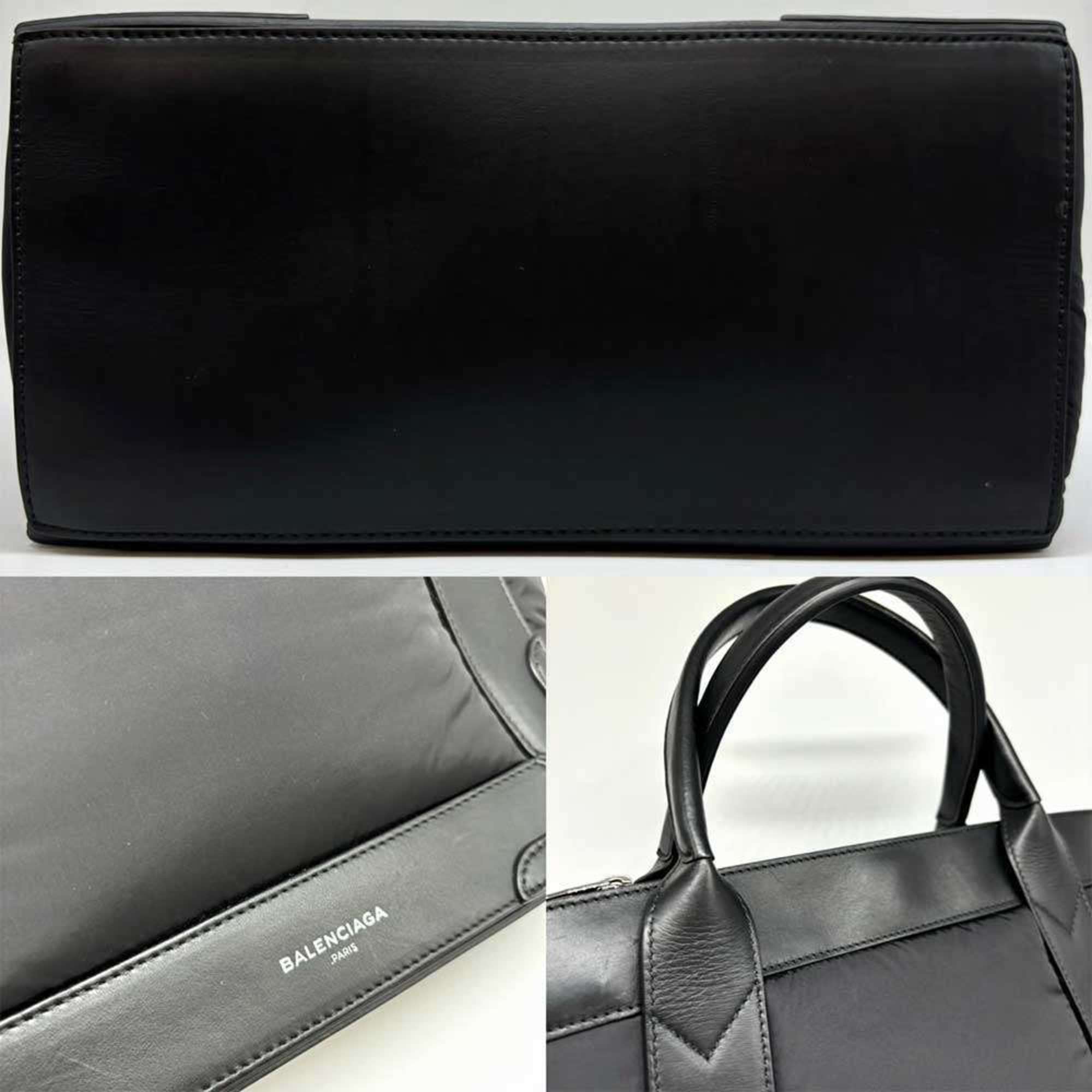 Balenciaga Cabas S Tote Nylon Leather Black Handbag BALENCIAGA