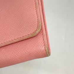 Prada long wallet in saffiano leather, pink, for women