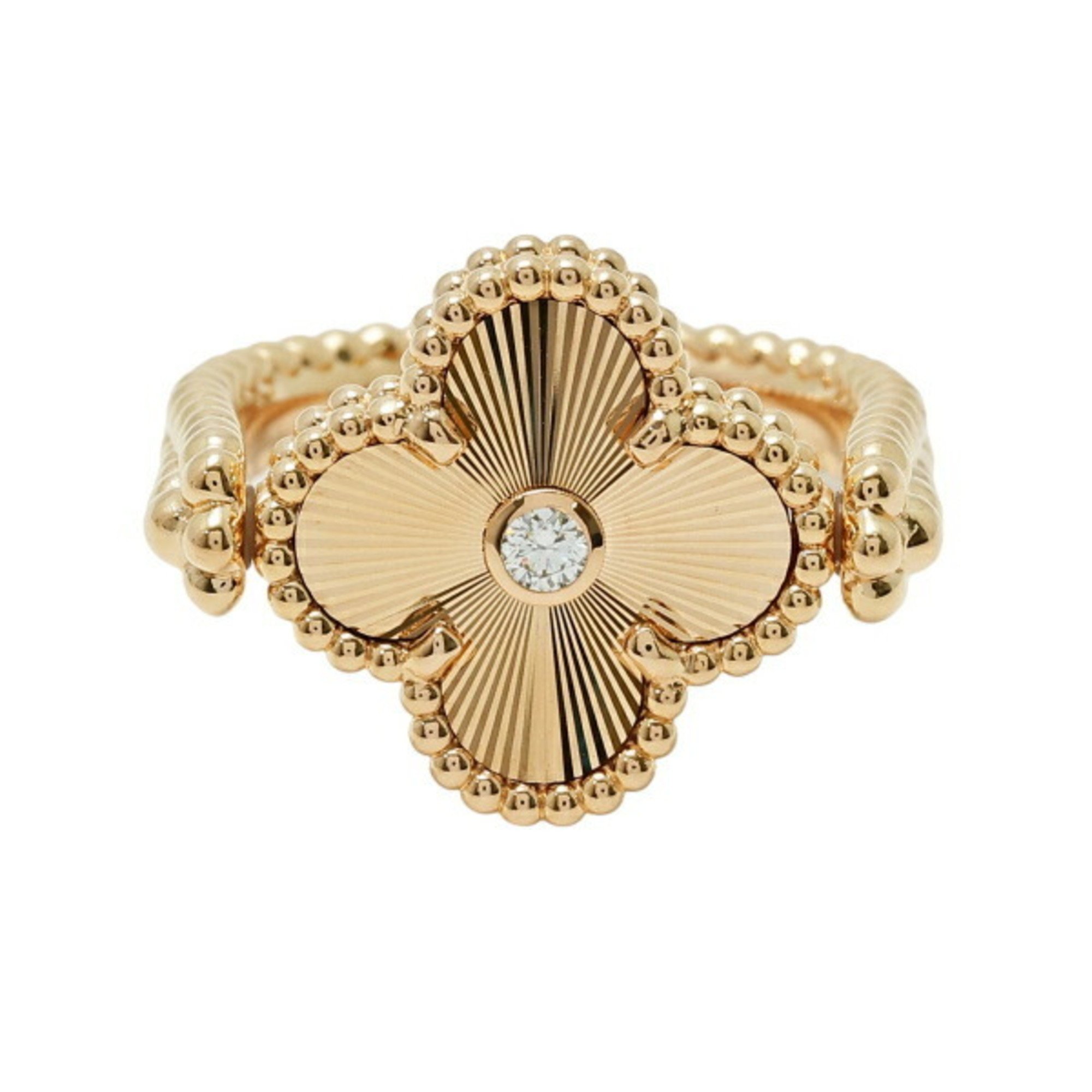 Van Cleef & Arpels Alhambra Reversible 18k Rose Gold Ring