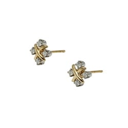 Tiffany Jean Schlumberger Lin K18YG Yellow Gold PT950 Earrings