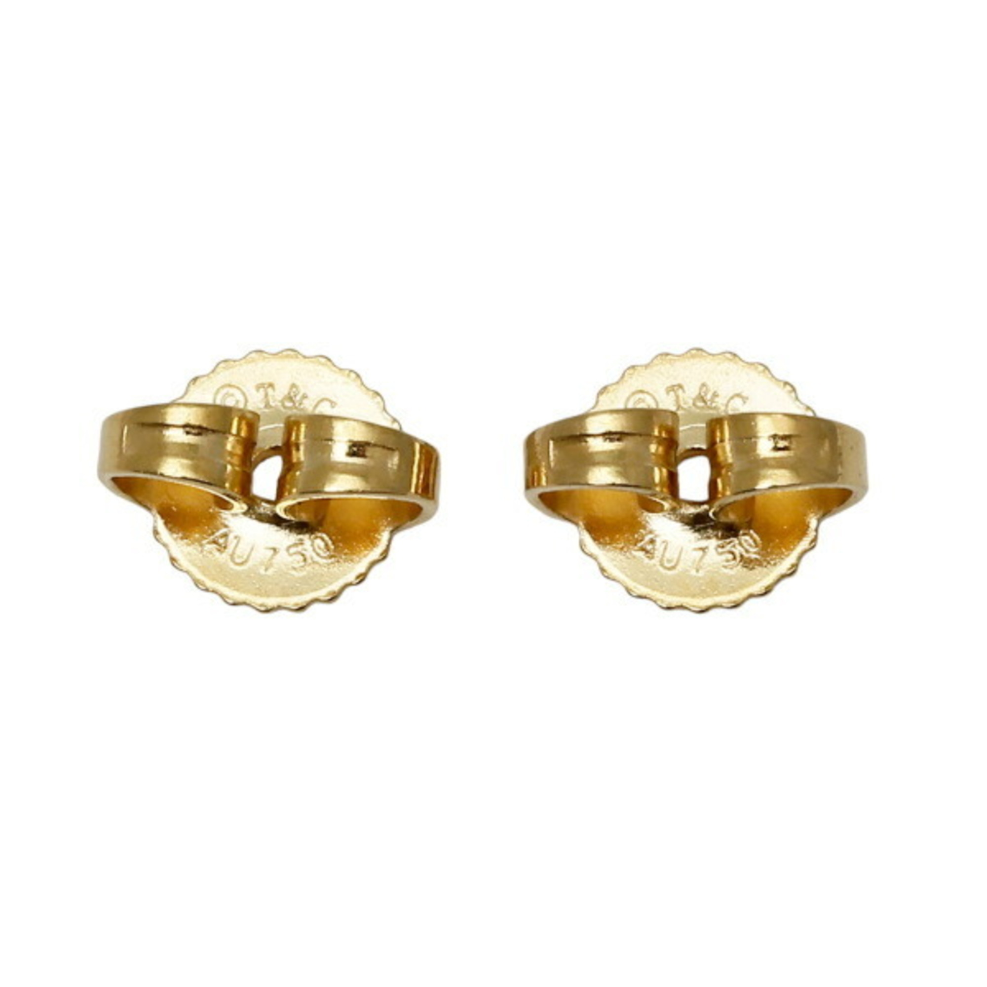 Tiffany Jean Schlumberger Lin K18YG Yellow Gold PT950 Earrings