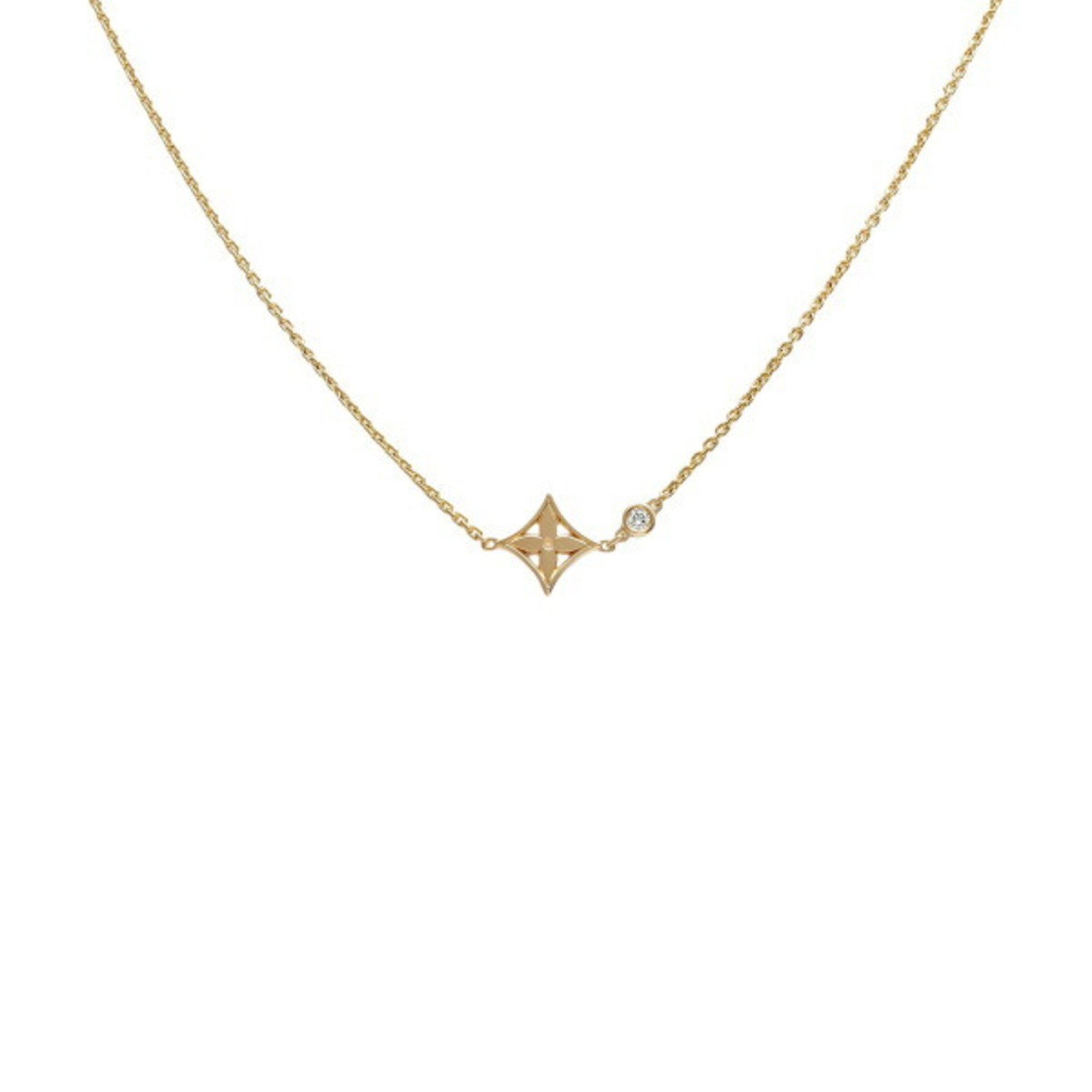 Louis Vuitton Pendant Monogram Idylle K18YG Yellow Gold Necklace