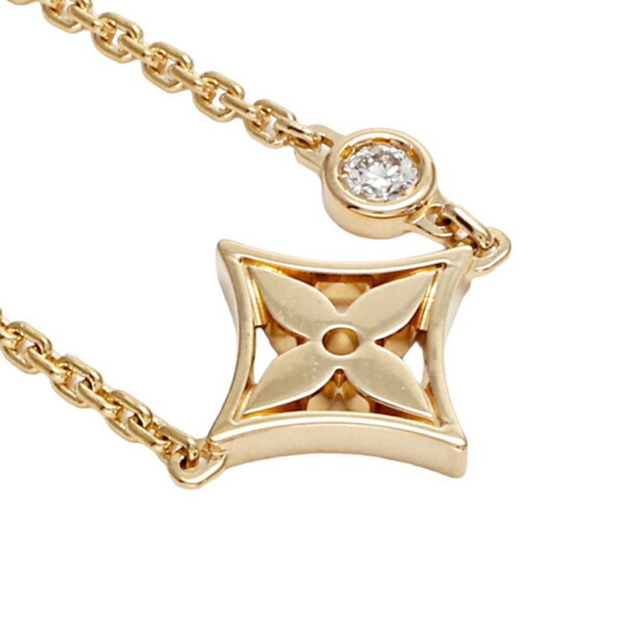 Louis Vuitton Pendant Monogram Idylle K18YG Yellow Gold Necklace