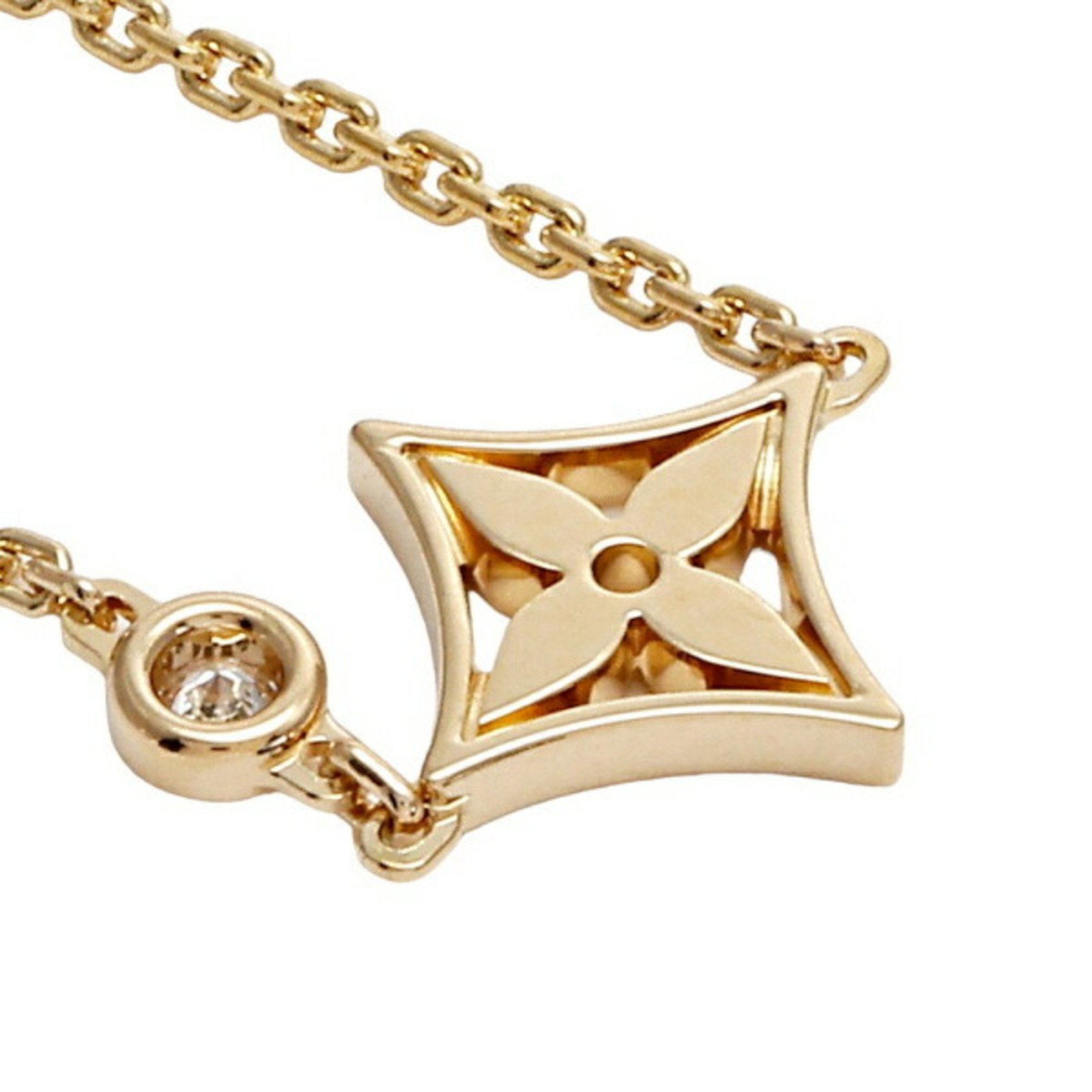 Louis Vuitton Pendant Monogram Idylle K18YG Yellow Gold Necklace