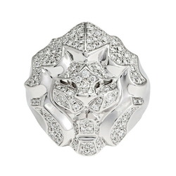 Chanel Sous le Signe du Lion K18WG White Gold Ring