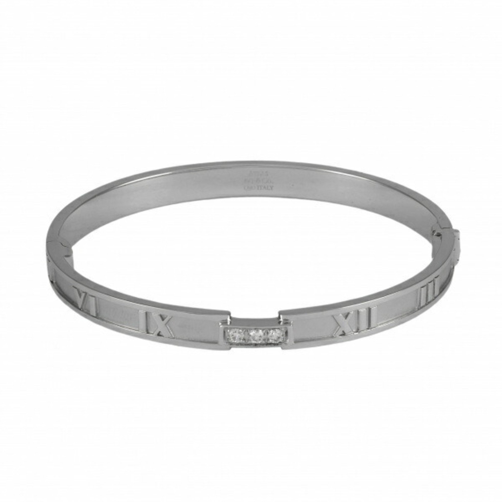 Tiffany Atlas Diamond K18WG White Gold Bangle