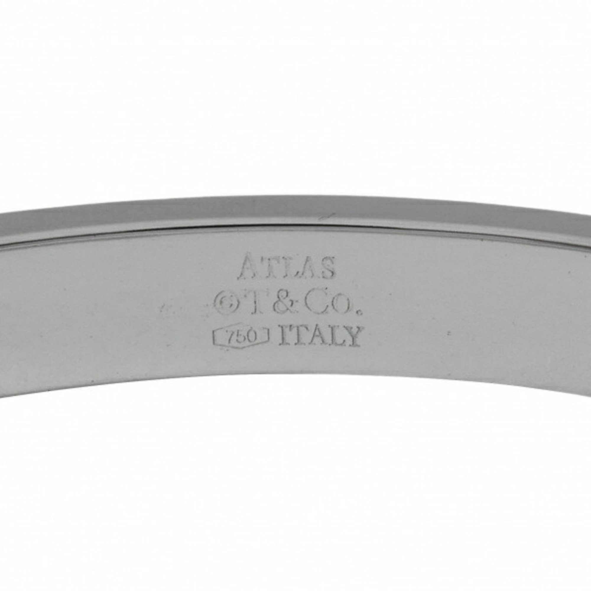 Tiffany Atlas Diamond K18WG White Gold Bangle