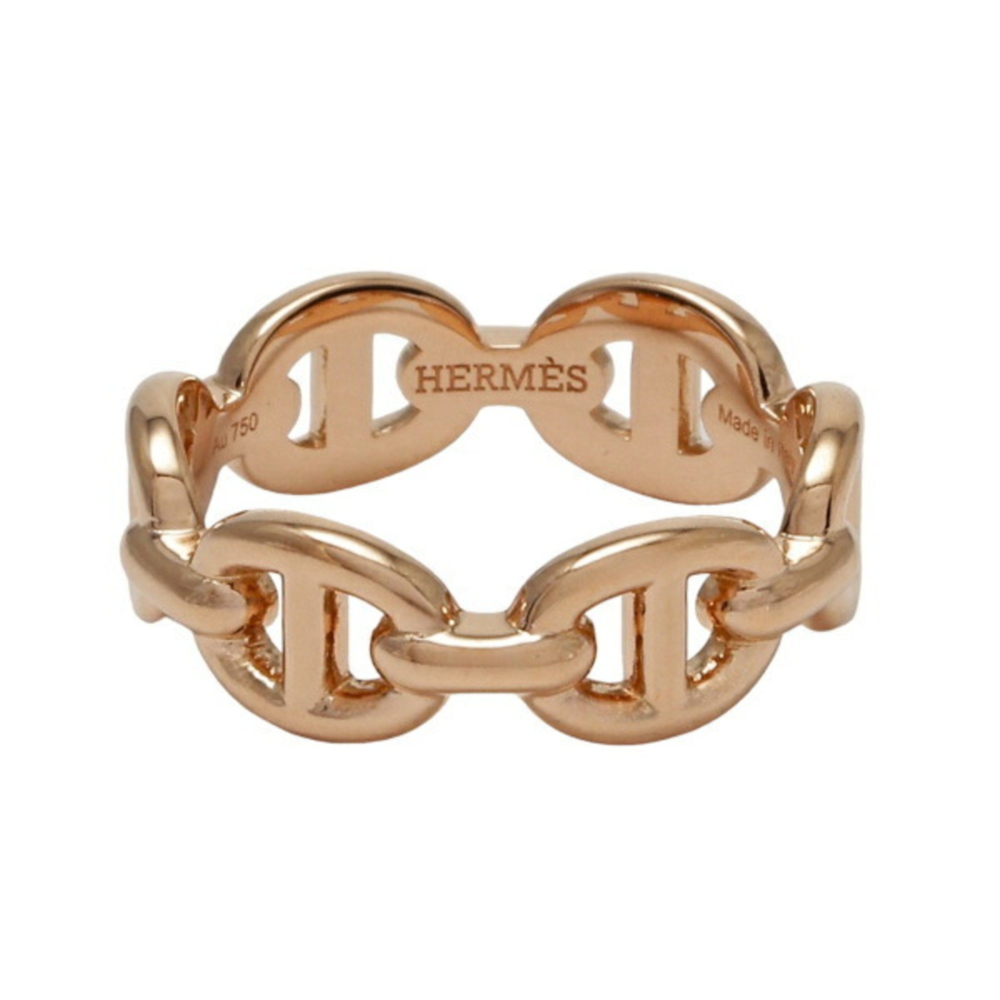 Hermes Chaine d'Ancre Anchaîne PM K18PG Pink Gold Ring