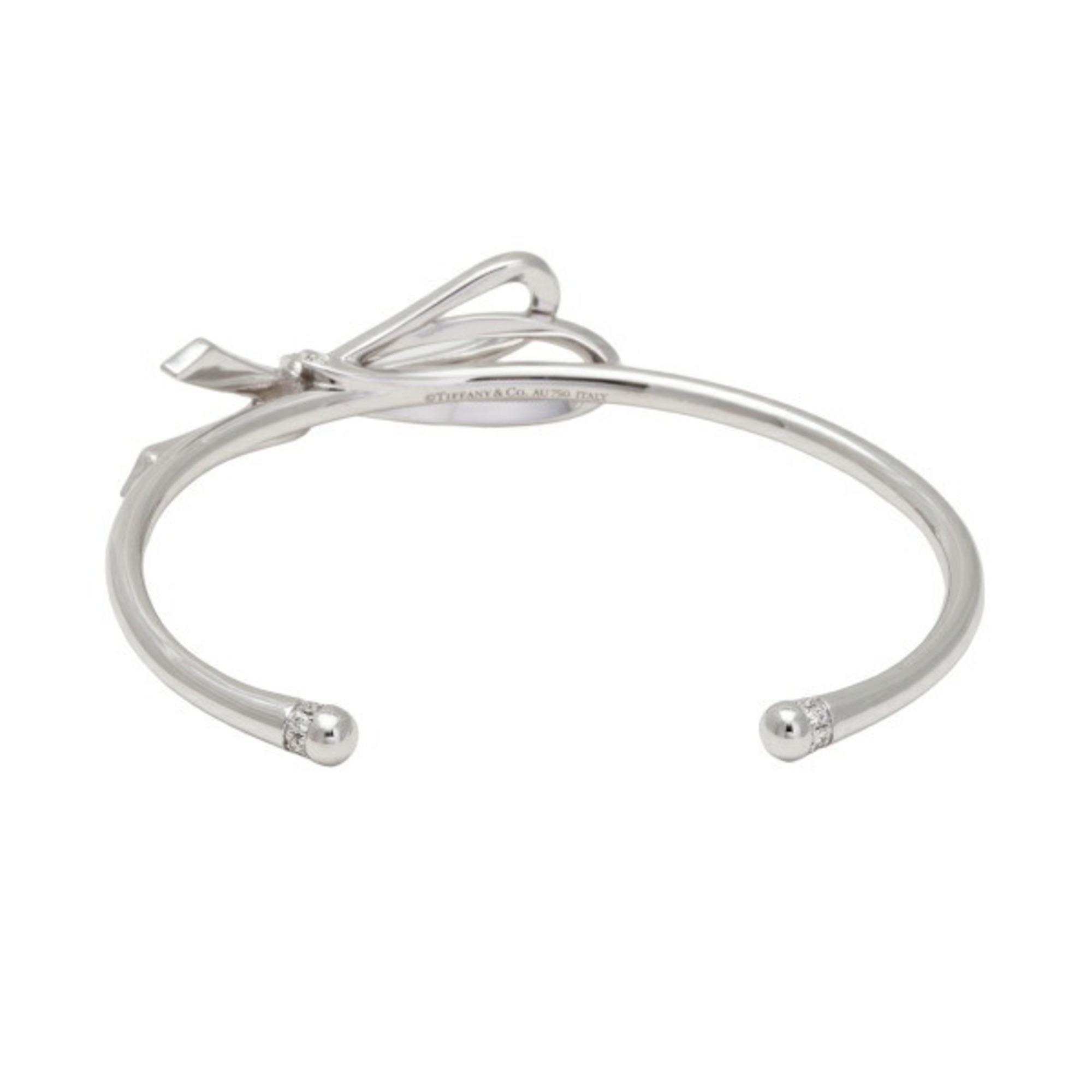 Tiffany Bow K18WG White Gold Bracelet