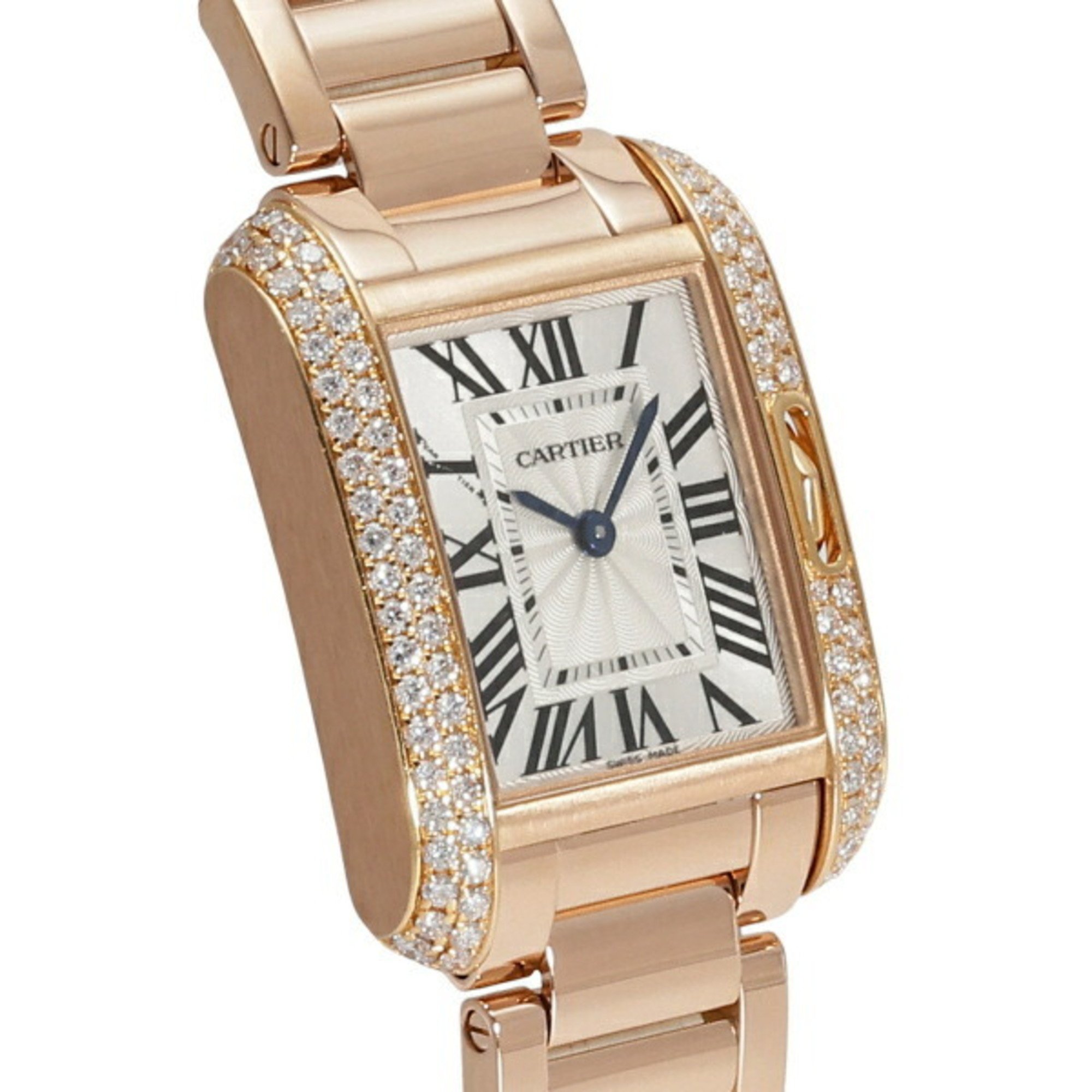 Cartier Tank Anglaise SM WT100002 Silver Dial Wristwatch for Women