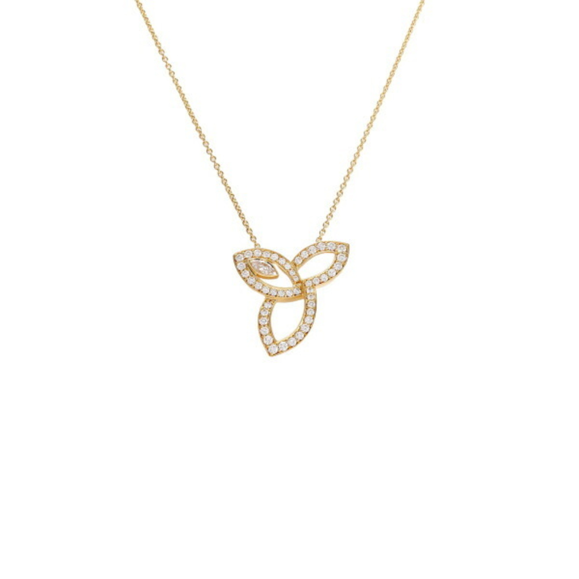 Harry Winston Lily Cluster K18YG Yellow Gold Necklace