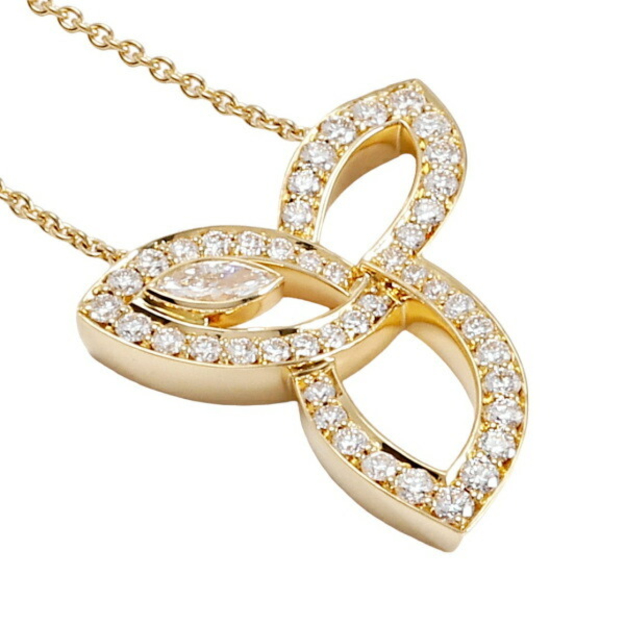 Harry Winston Lily Cluster K18YG Yellow Gold Necklace