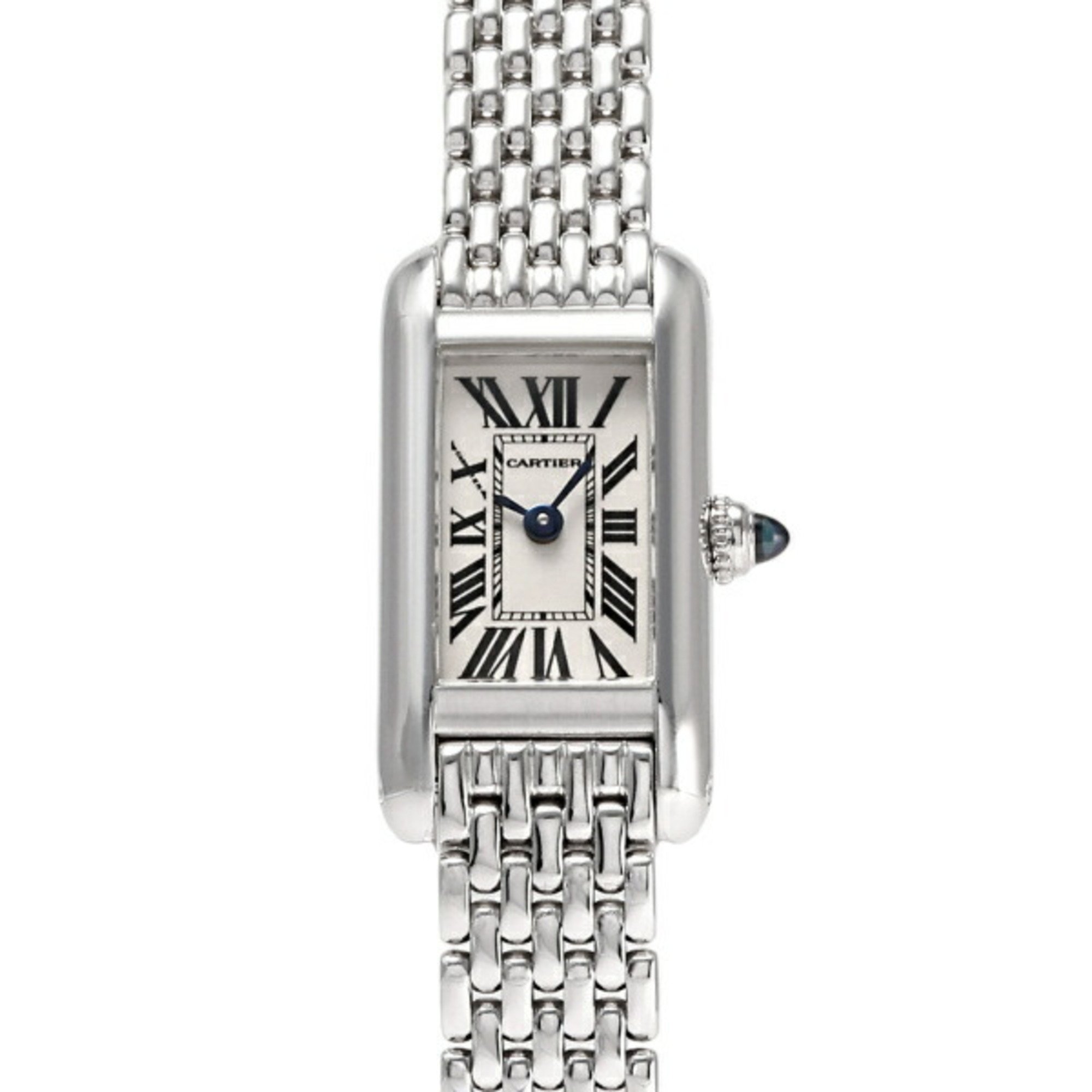 Cartier Tank Alongé W15329U3 Silver Dial Wristwatch for Women