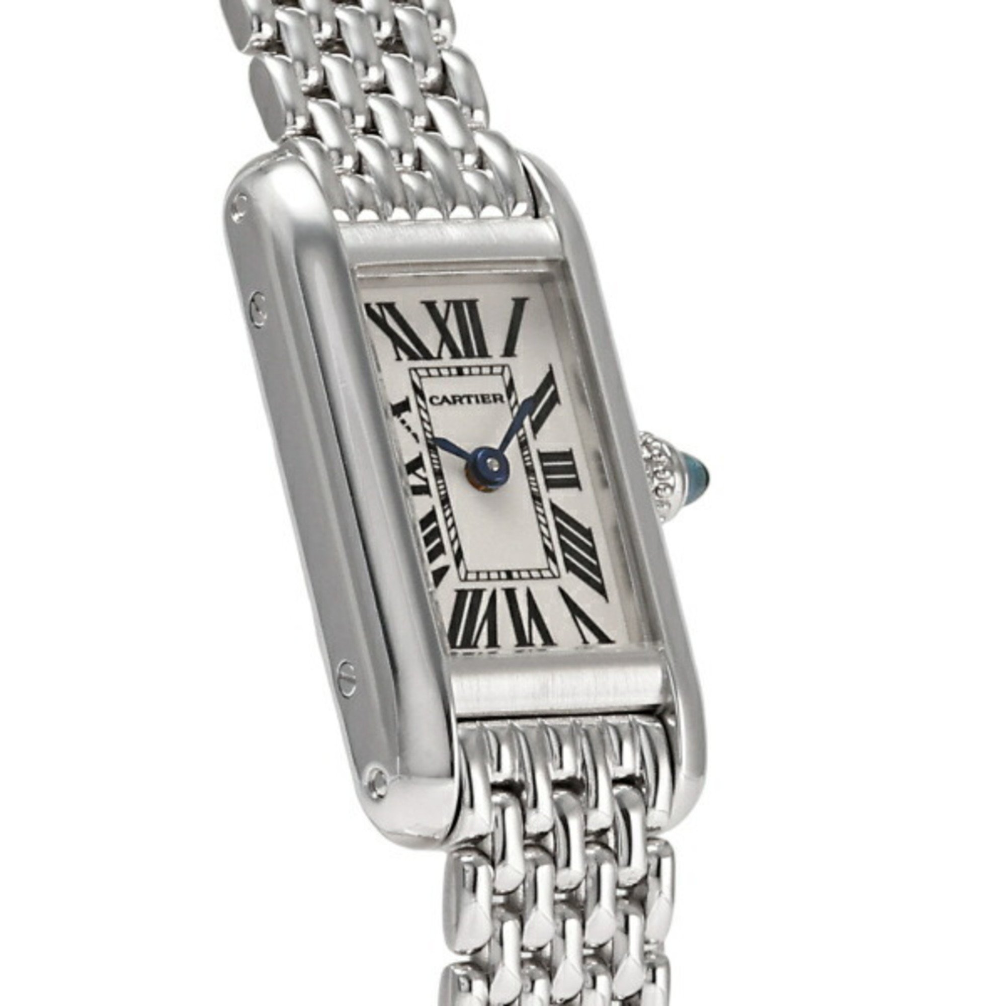 Cartier Tank Alongé W15329U3 Silver Dial Wristwatch for Women