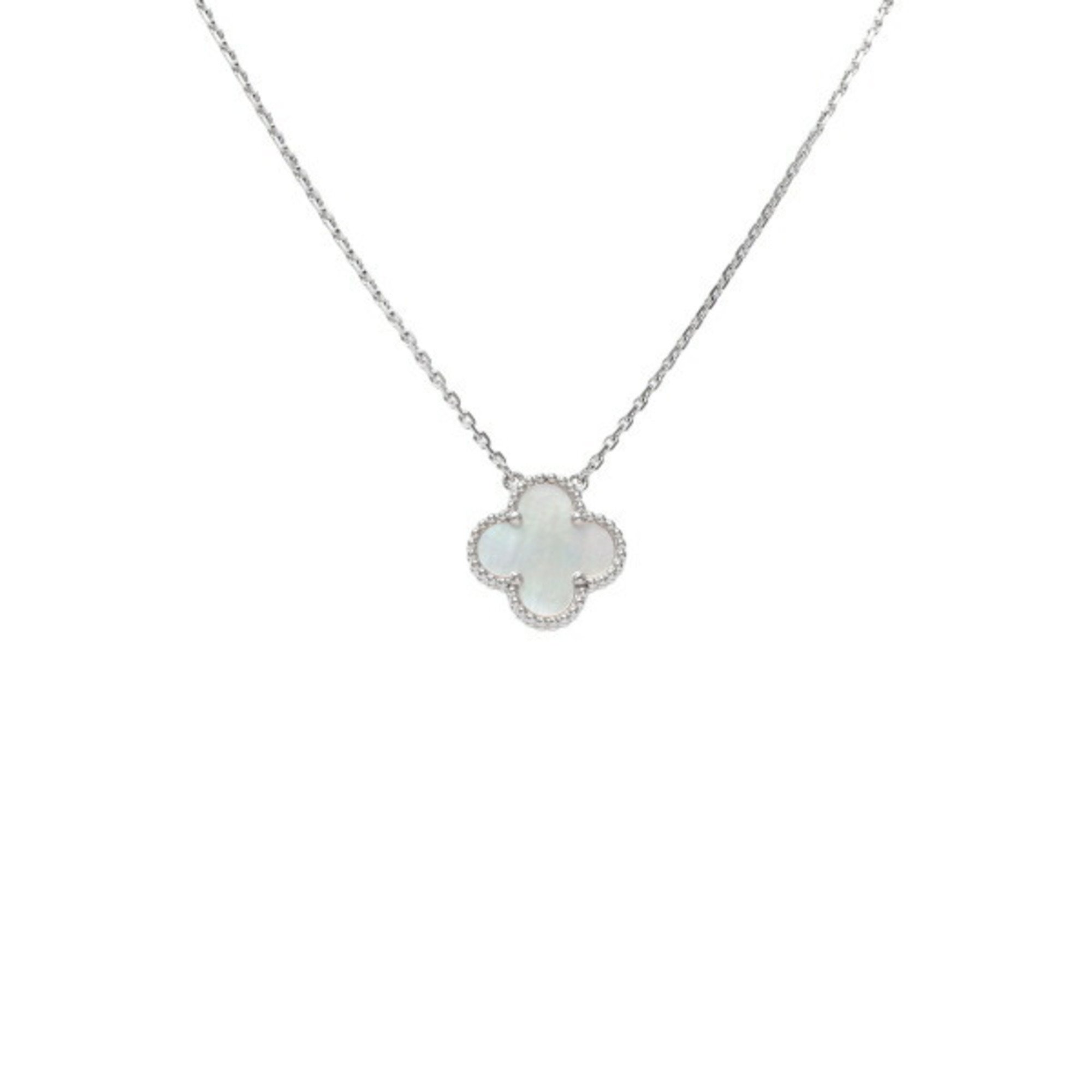 Van Cleef & Arpels Alhambra K18WG White Gold Necklace