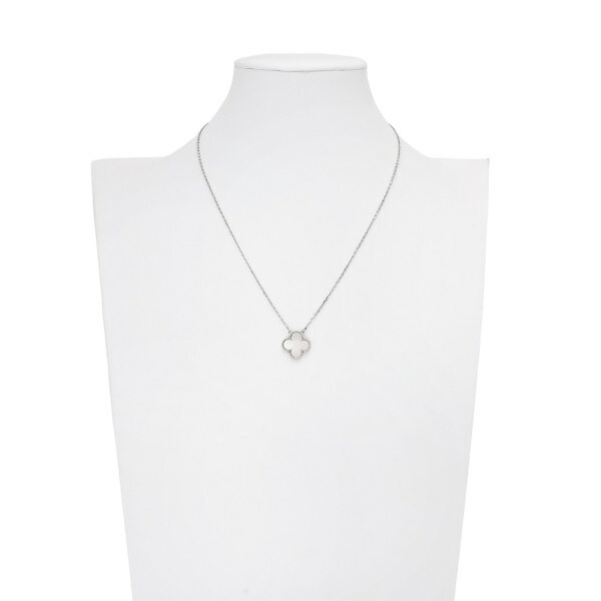 Van Cleef & Arpels Alhambra K18WG White Gold Necklace