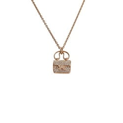 Hermes Amulet Constance K18PG Pink Gold Necklace