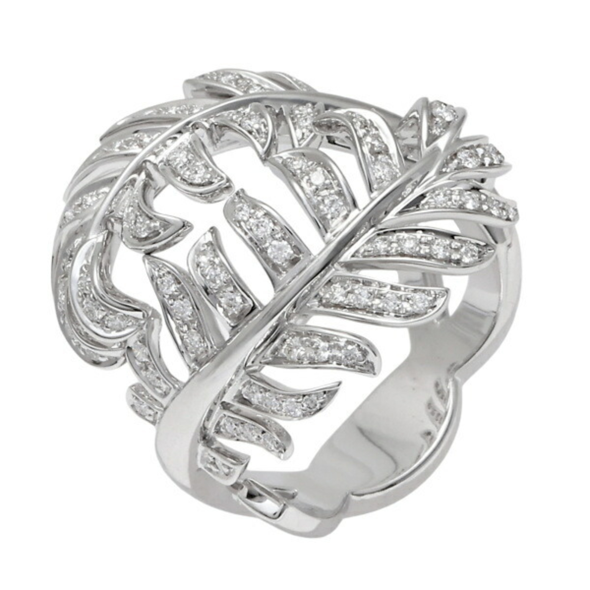 Chanel Plume Deux K18WG White Gold Ring