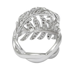 Chanel Plume Deux K18WG White Gold Ring