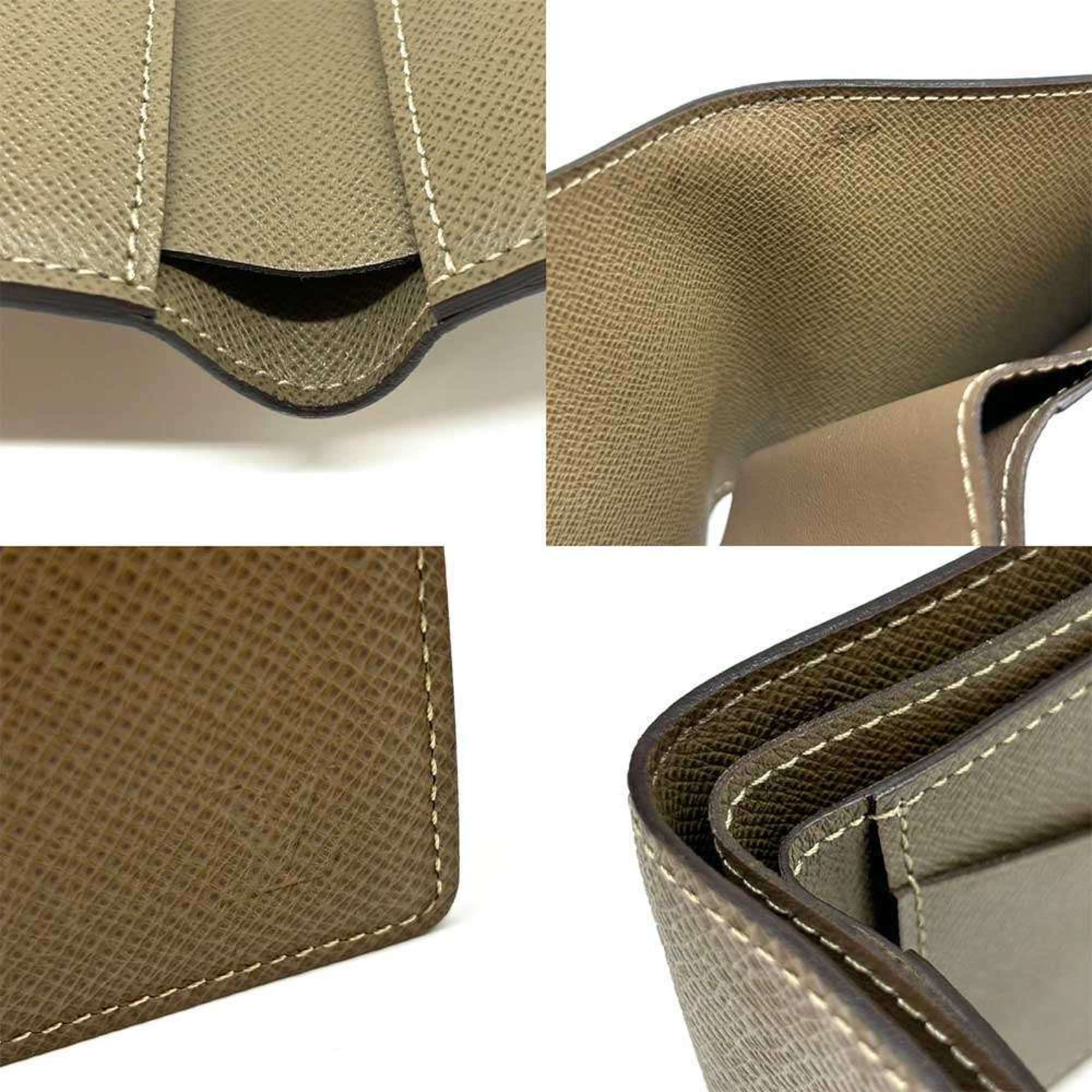 Louis Vuitton Portefeuille Multiple Bi-fold Wallet Leather Khaki M32810 LOUIS VUITTON