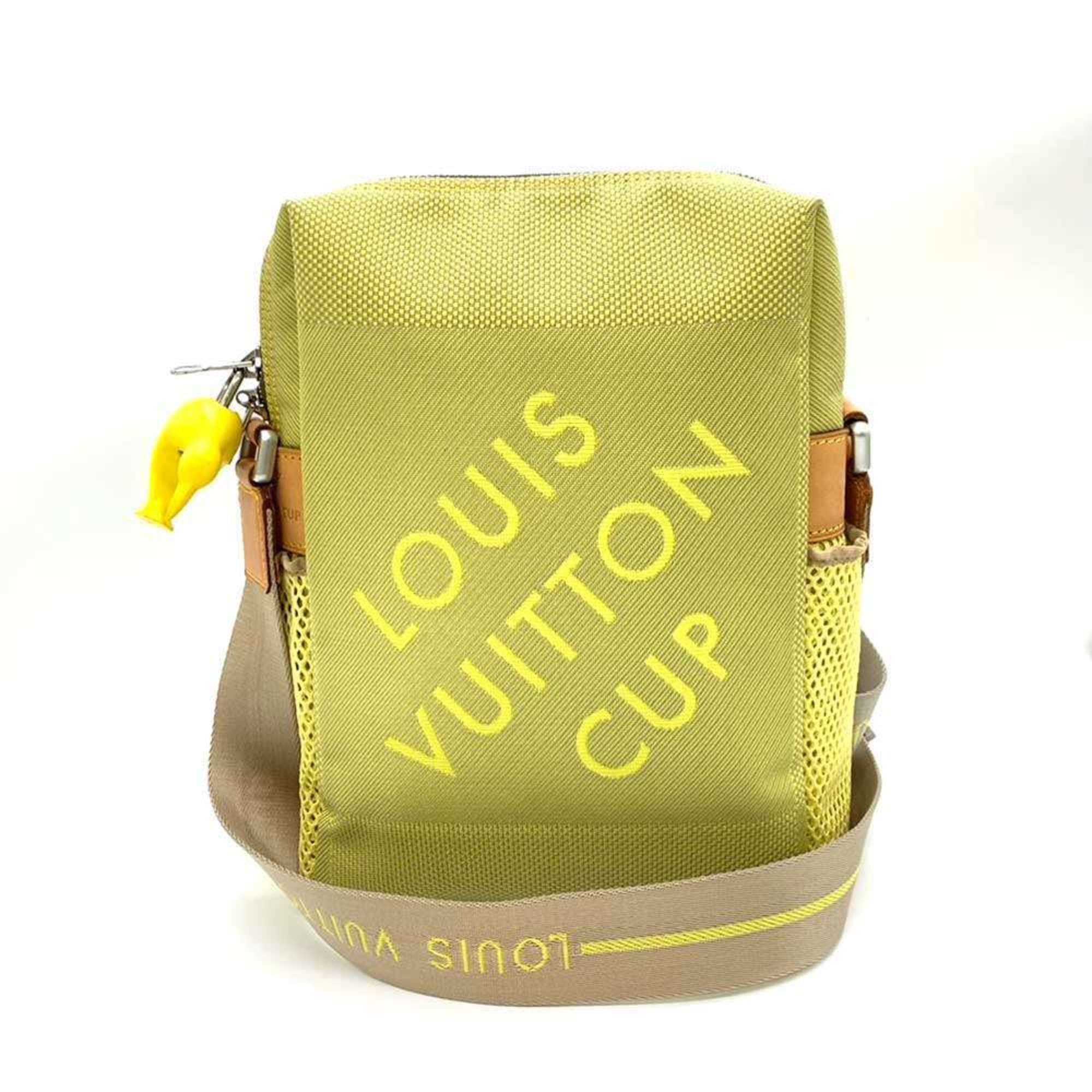 Louis Vuitton Bag Weatherly LV Cup Yellow x Gray Shoulder Pochette Crossbody Kiwi Women's Men's Damier Geant Canvas M80636 LOUISVUITTON