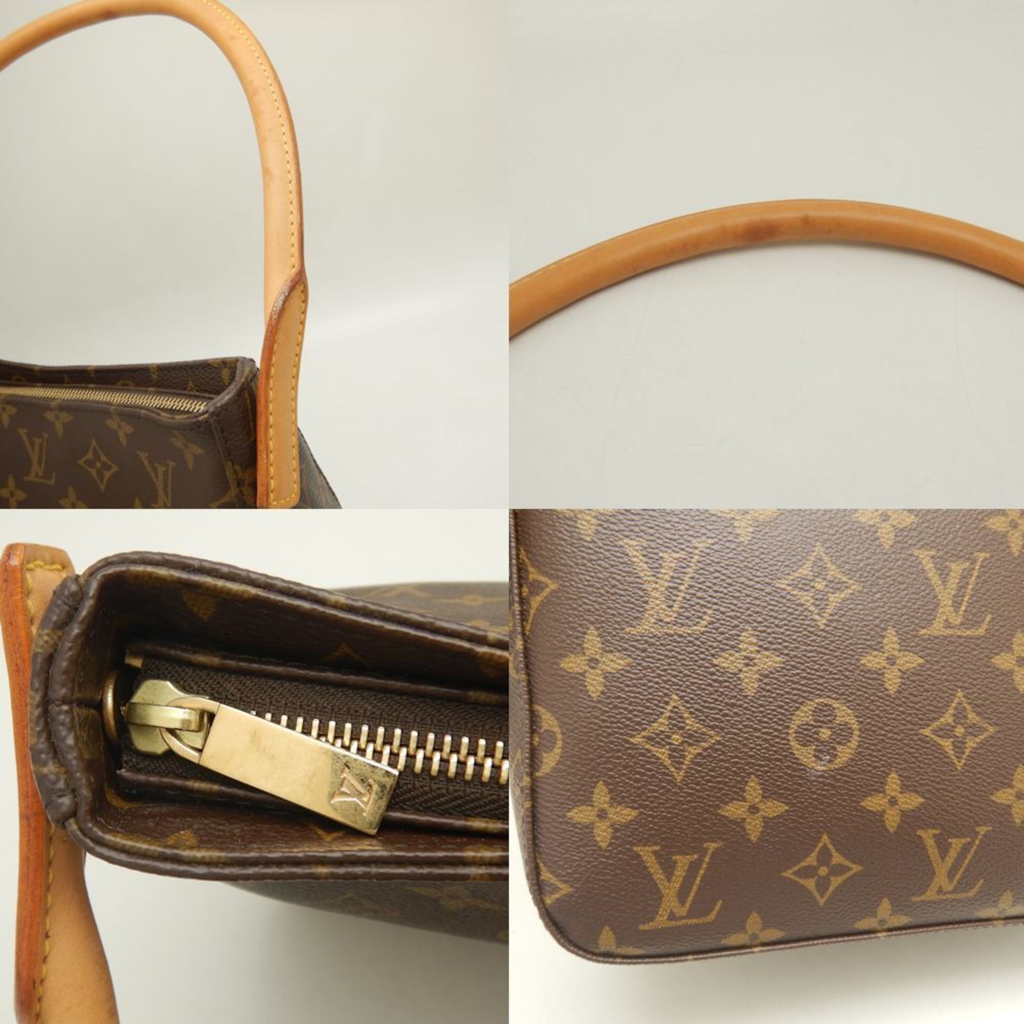 LOUIS VUITTON Louis Vuitton Monogram Looping MM M51146 Shoulder Bag Brown 252050