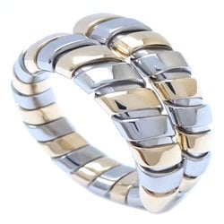 BVLGARI Tubogas Ring, 18K Yellow Gold x Stainless Steel, 292328