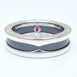 BVLGARI Save the Children B.zero1 Ring #57 1 Band XS Silver 925 x Black Ceramic 292329