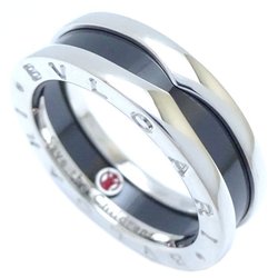 BVLGARI Save the Children B.zero1 Ring #57 1 Band XS Silver 925 x Black Ceramic 292329