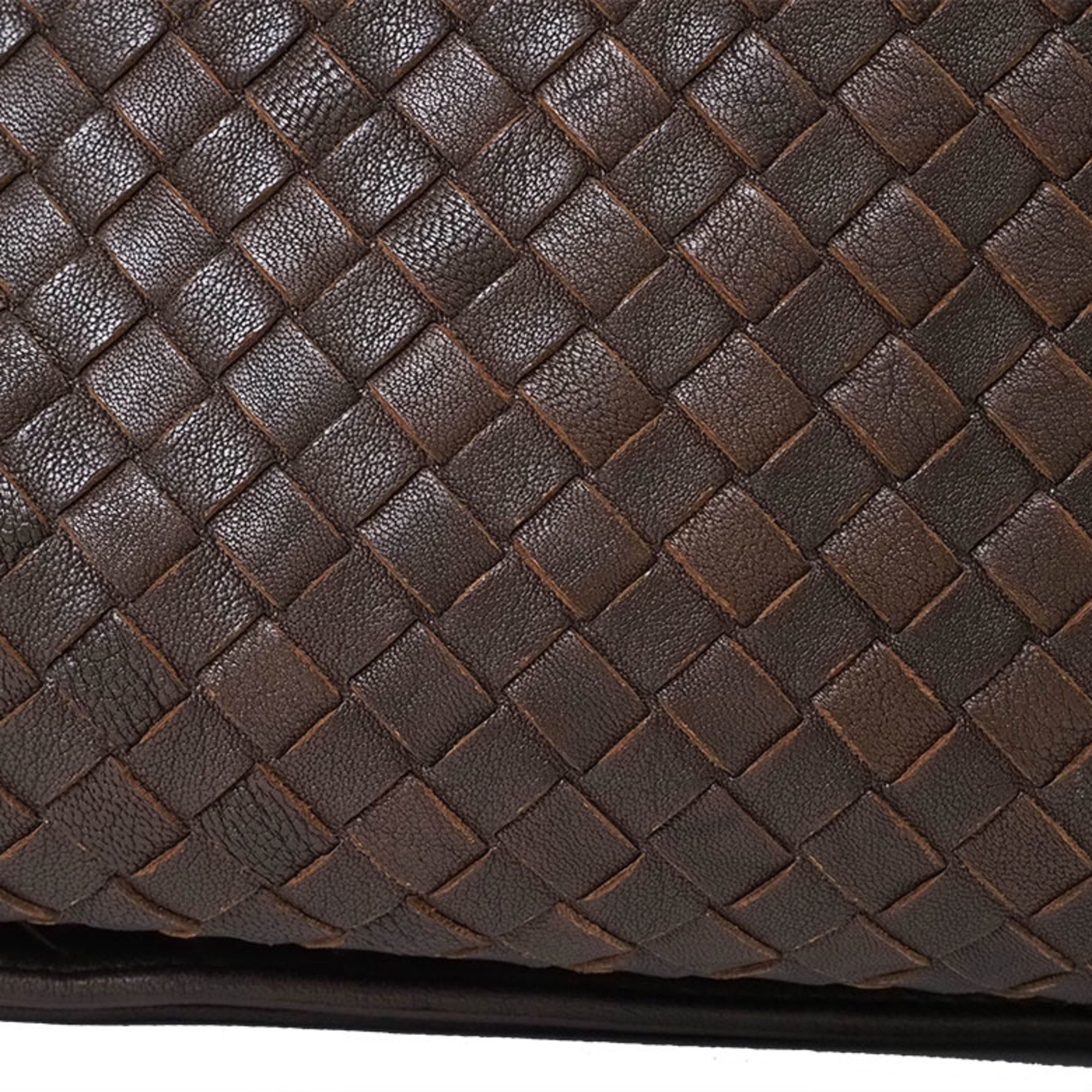 Bottega Veneta Intrecciato Bag Brown Men's Leather BOTTEGA VENETA