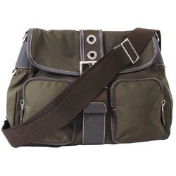 Prada Nylon Shoulder Flap Belt Bag Khaki BT0436 Women's PRADA