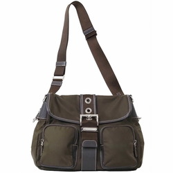 Prada Nylon Shoulder Flap Belt Bag Khaki BT0436 Women's PRADA