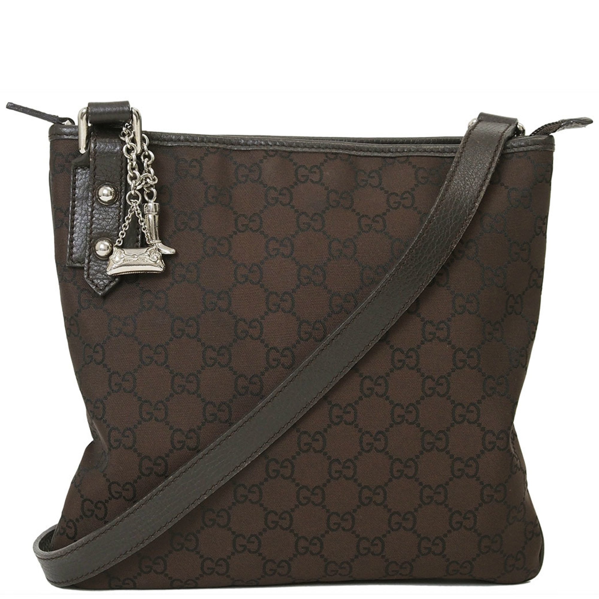 Gucci nylon shoulder bag brown 268620 women's GUCCI