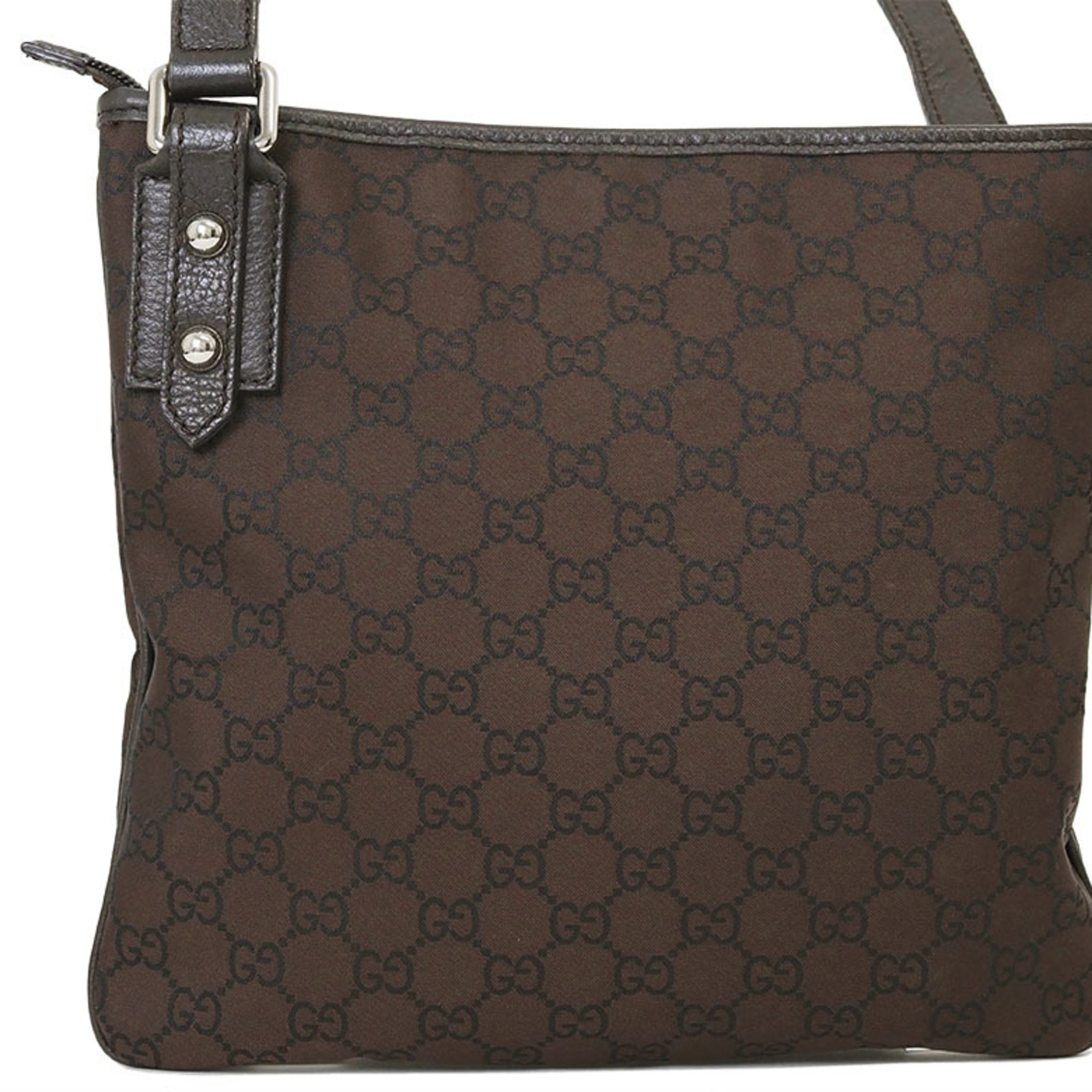 Gucci nylon shoulder bag brown 268620 women's GUCCI