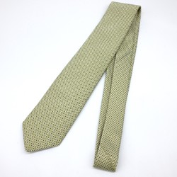 HERMES Hermes necktie 100% silk green