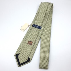 HERMES Hermes necktie 100% silk green