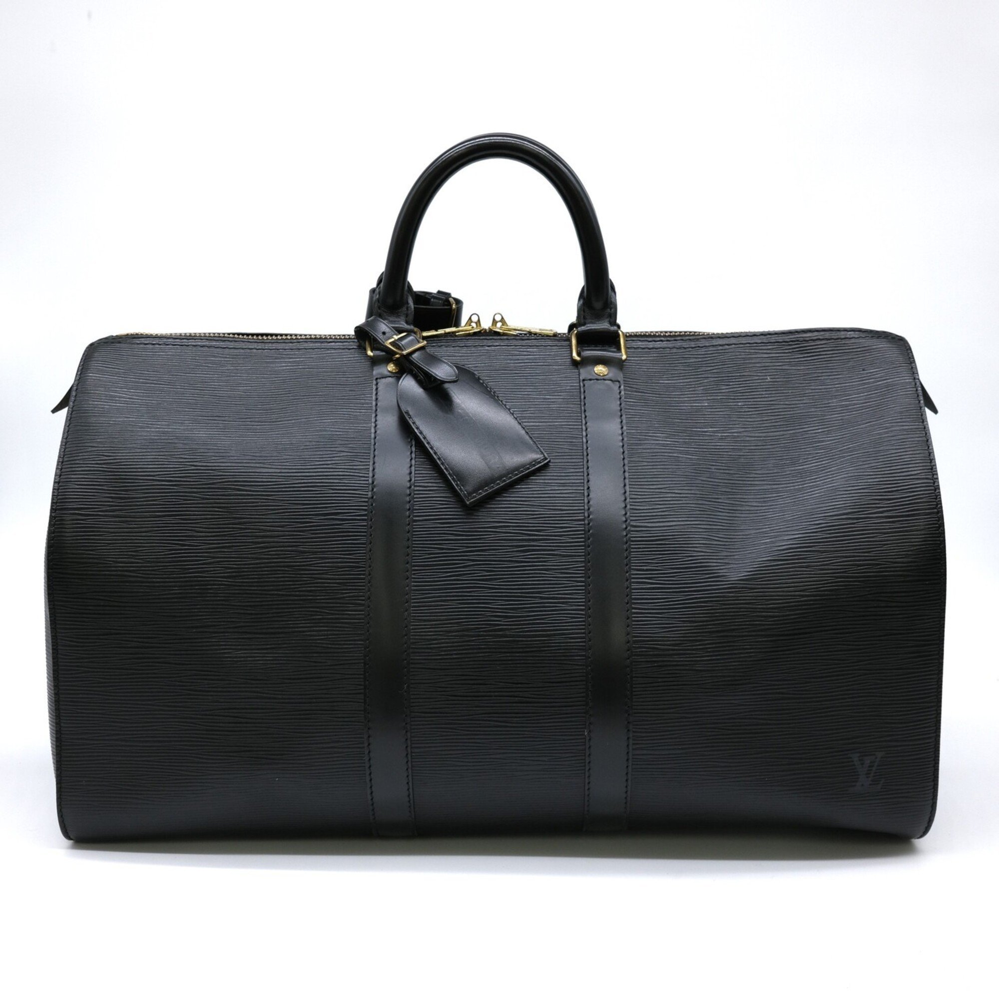 Louis Vuitton Keepall 45 Boston Bag Epi Leather Black Noir M59152