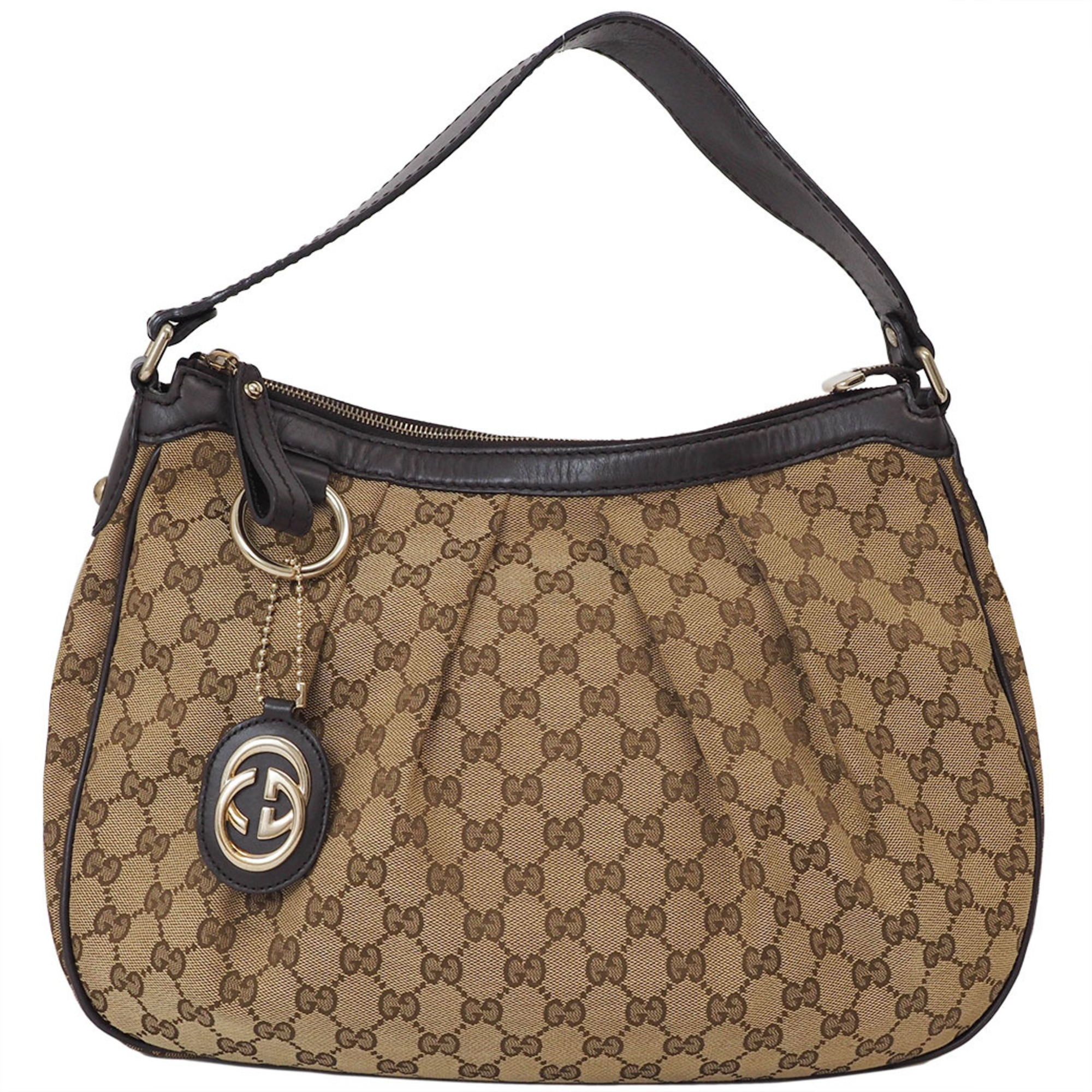 Gucci GG Canvas Sukey Bag Beige Brown 232955 Women's GUCCI