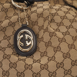 Gucci GG Canvas Sukey Bag Beige Brown 232955 Women's GUCCI