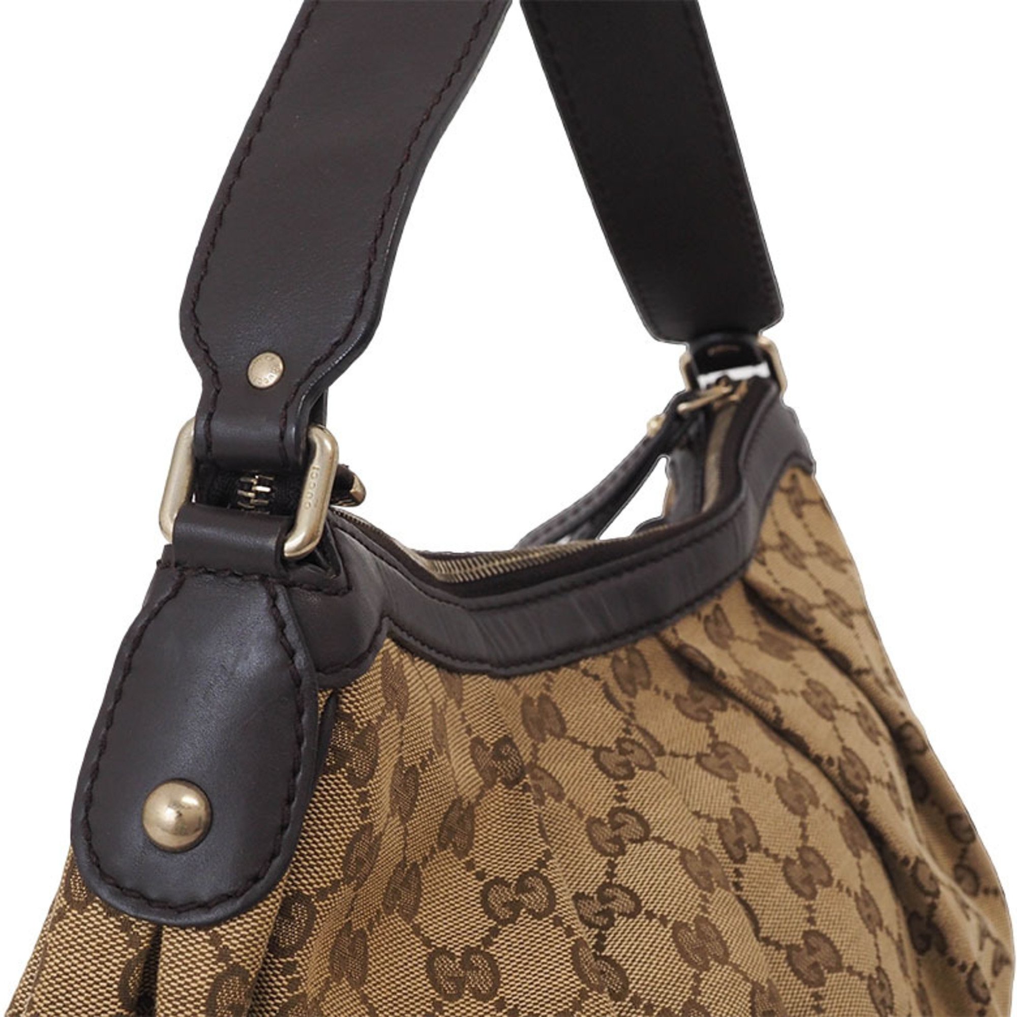 Gucci GG Canvas Sukey Bag Beige Brown 232955 Women's GUCCI