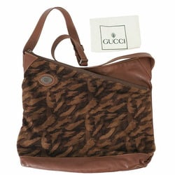 Gucci Old Leather x Suede Shoulder Bag Brown 001-110-0498 Women's GUCCI