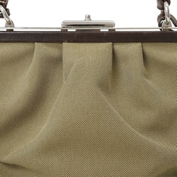 Prada Jacquard Handbag Khaki BR3481 Women's Canvas PRADA