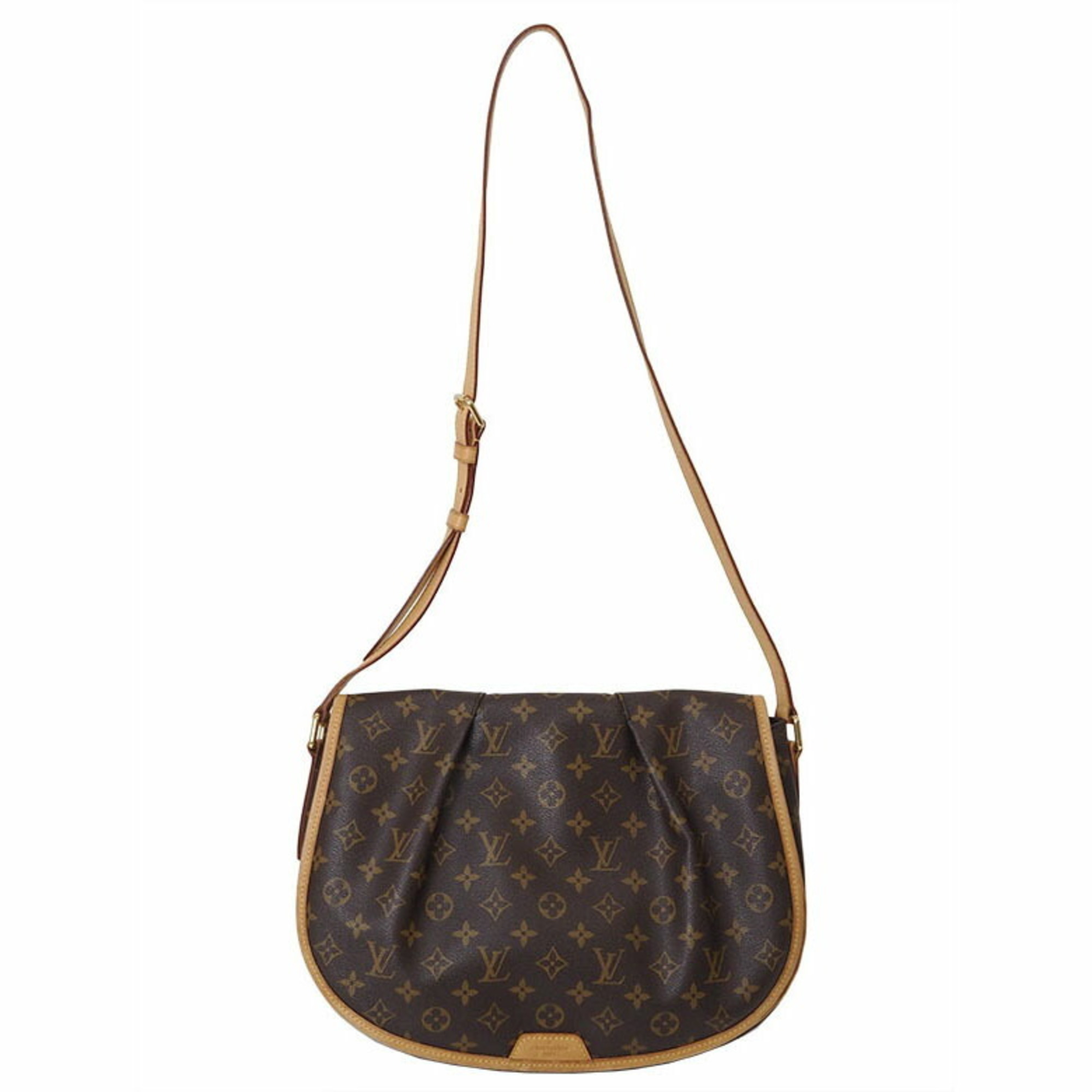 Louis Vuitton Menilmontant MM Bag Monogram M40473 Women's Shoulder LOUIS VUITTON