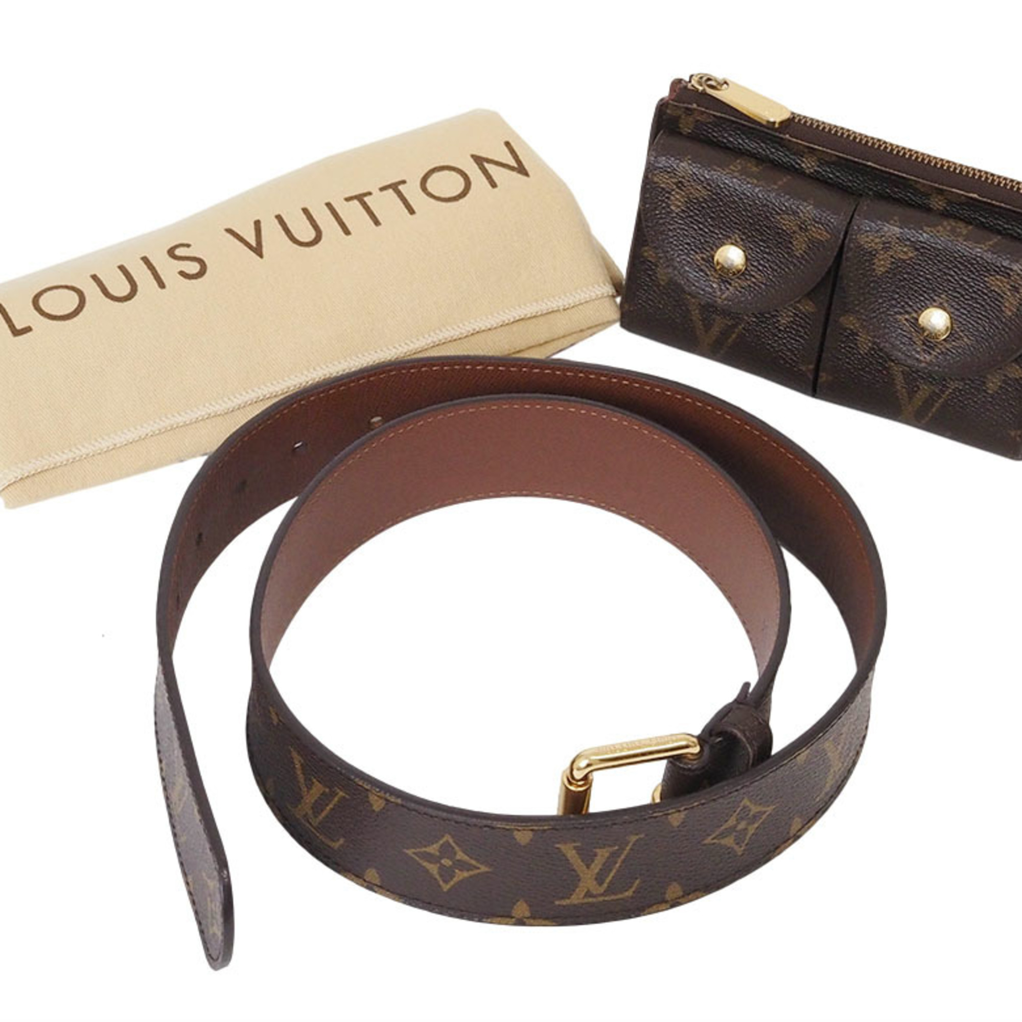 Louis Vuitton Santur Pochette Bag Monogram M9836 Women's Duo 85/34 Waist Pouch LOUIS VUITTON