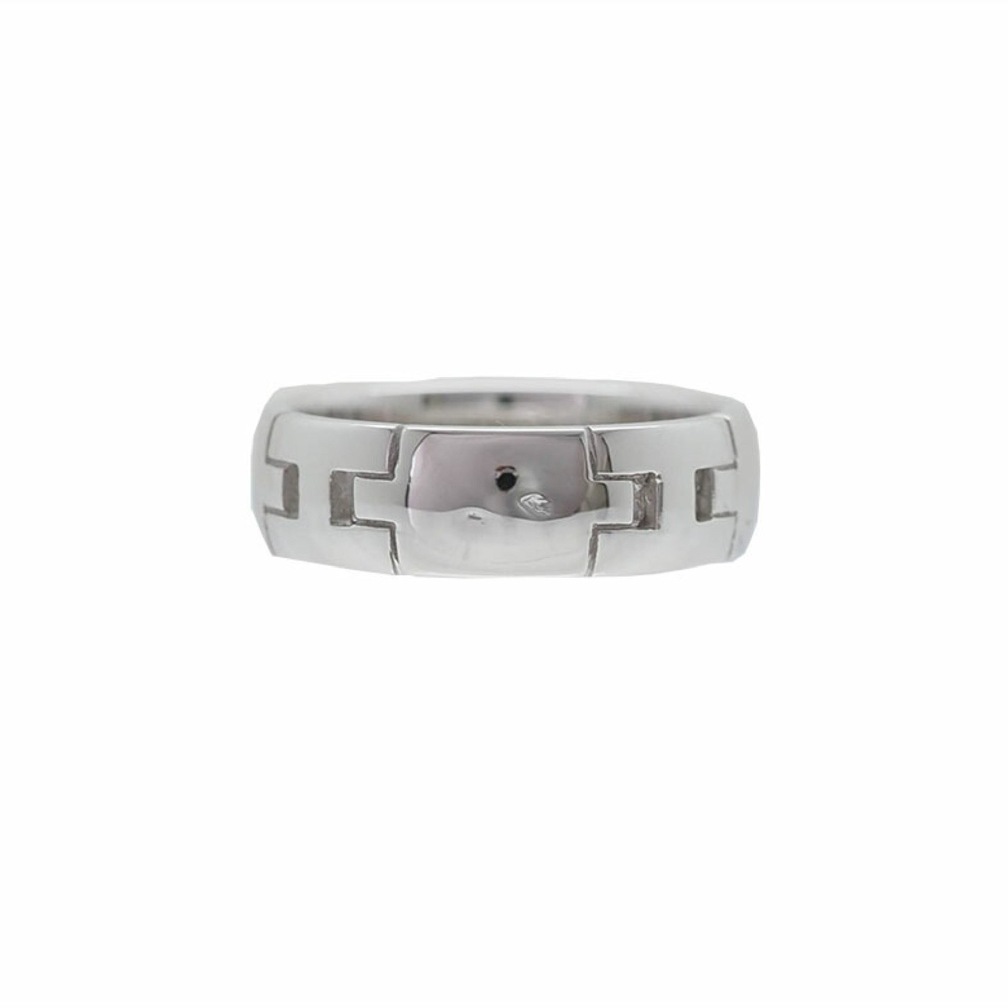 Hermes Hercules Ring 48 (size 8) White Gold K18WG Women's HERMES