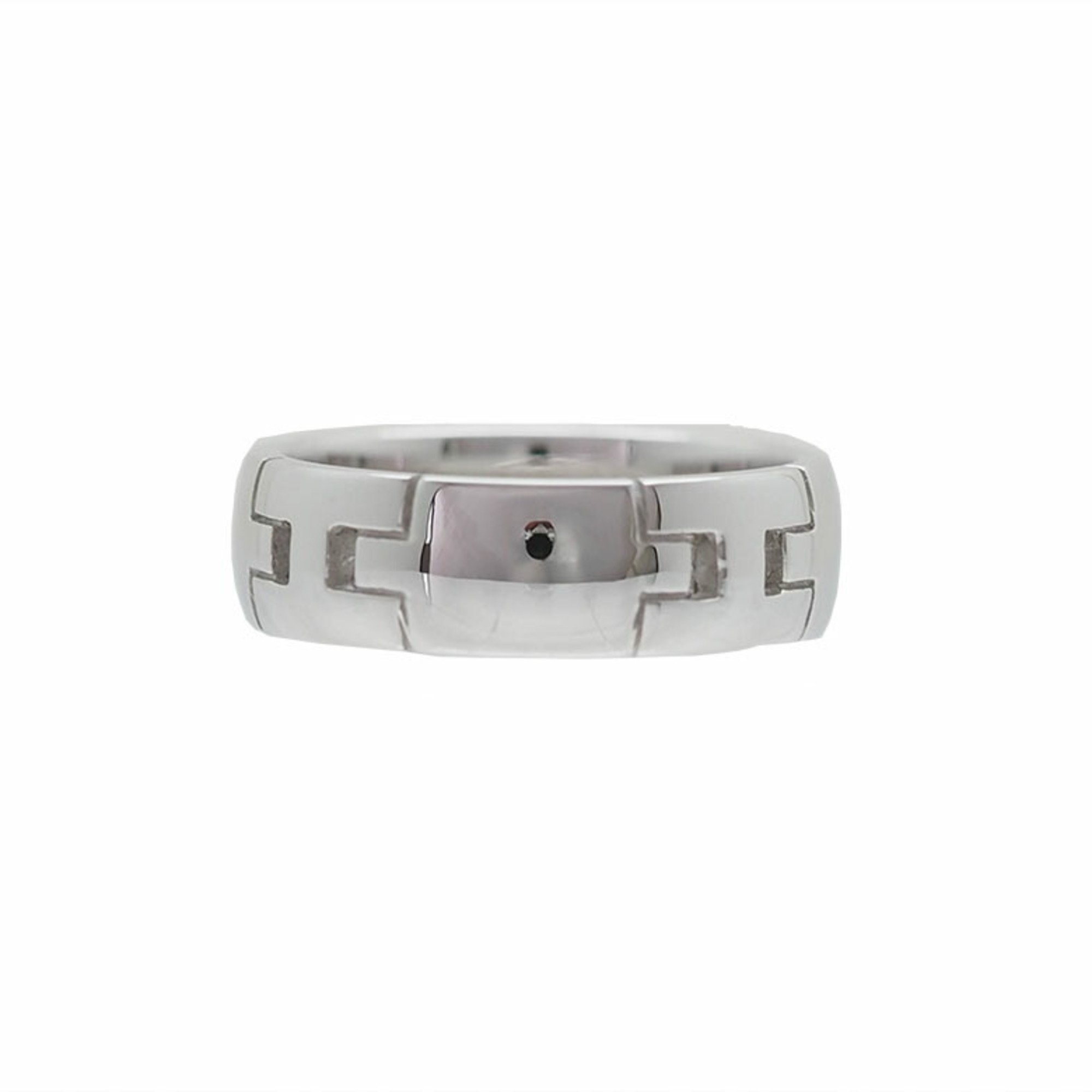 Hermes Hercules Ring 48 (size 8) White Gold K18WG Women's HERMES