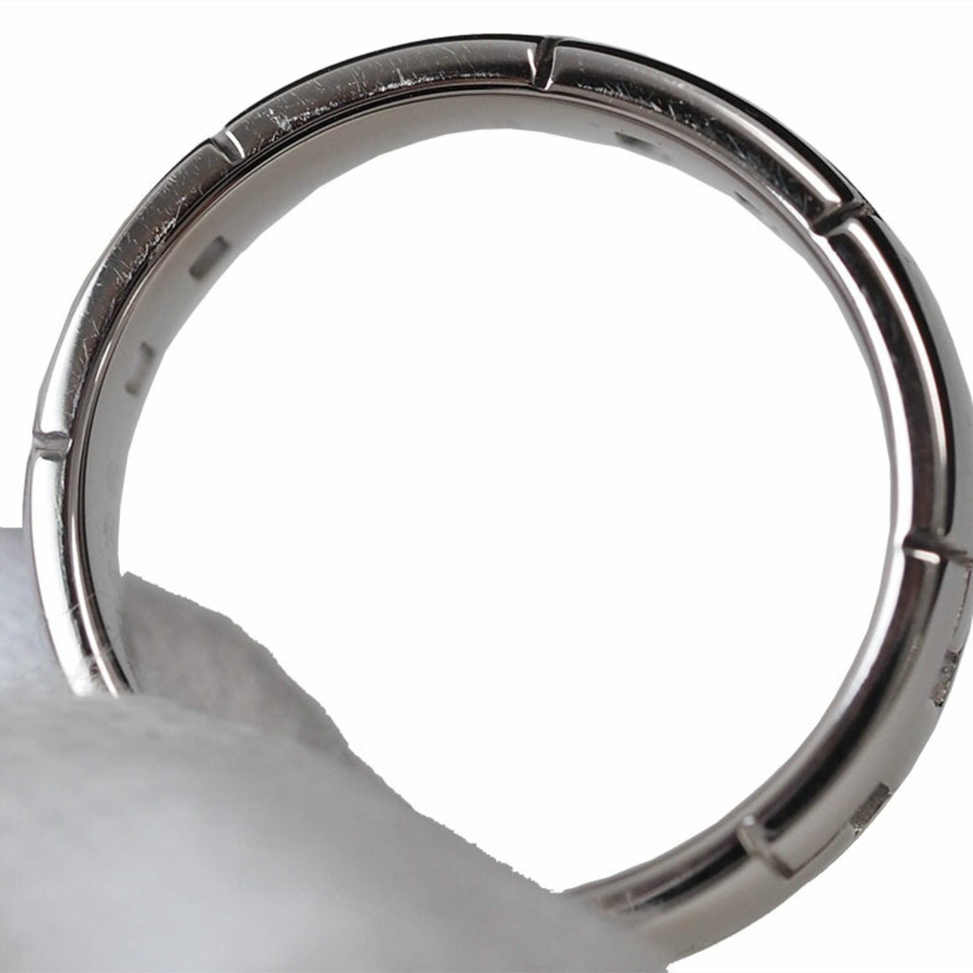 Hermes Hercules Ring 48 (size 8) White Gold K18WG Women's HERMES