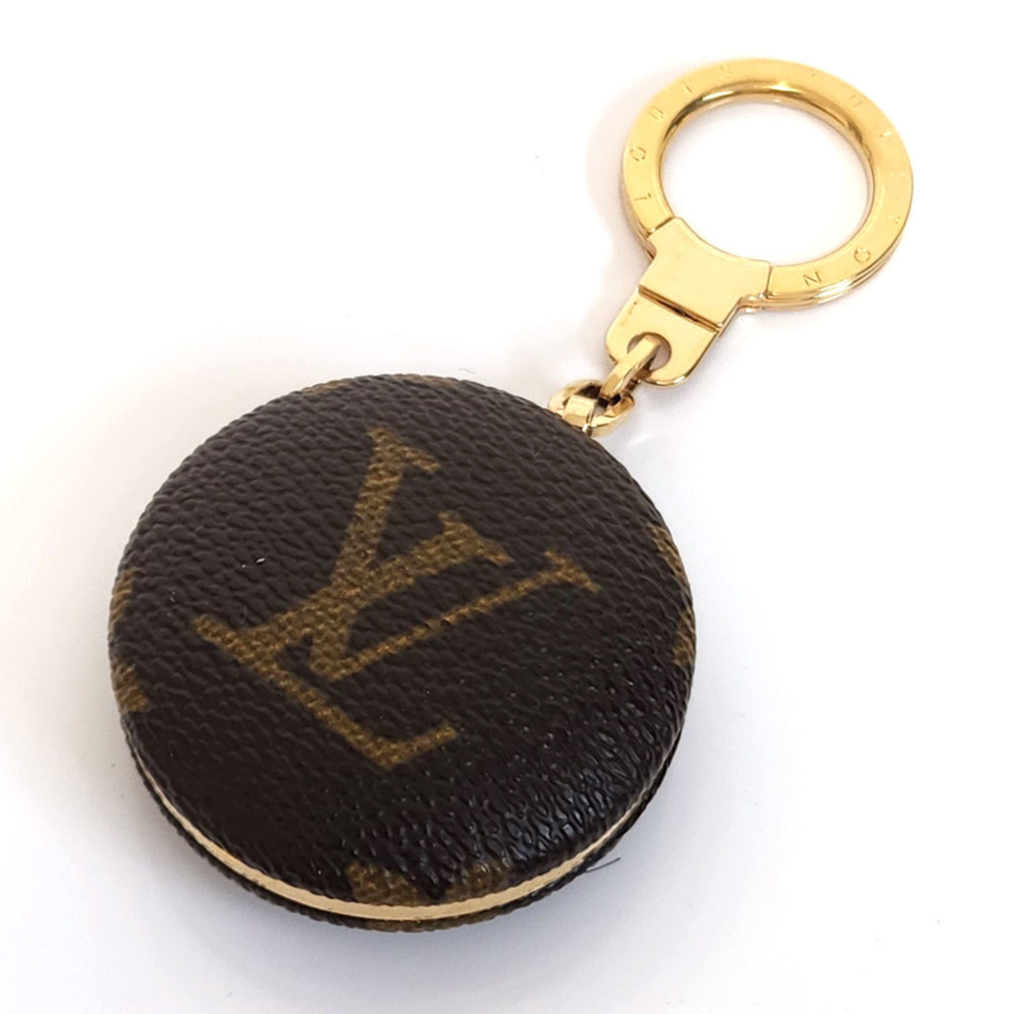 Louis Vuitton LOUISVUITTON Astropil Keychain M51910 Brown Gold Monogram Canvas Metal Key Ring Holder Charm Light