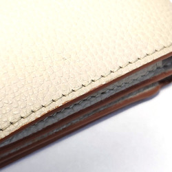 LOEWE Anagram Trifold Wallet - Beige Leather Tri-fold Compact Women Men