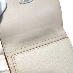 LOEWE Anagram Trifold Wallet - Beige Leather Tri-fold Compact Women Men